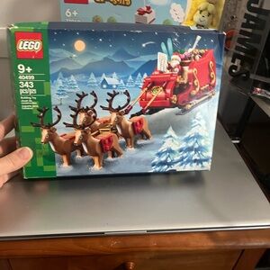 Lego Red and Brown Santa's Sleigh Building Set